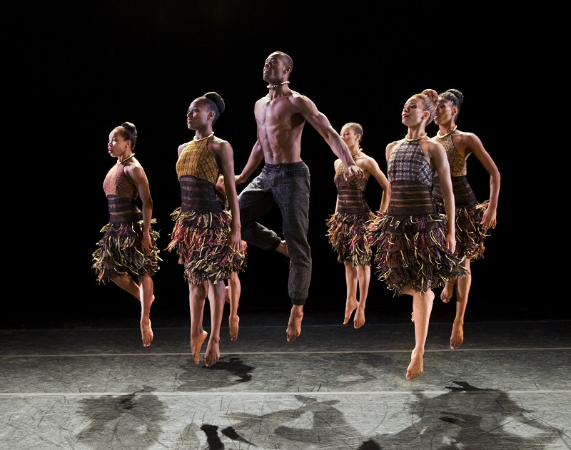 Alvin Ailey American Dance Theater in Aszure Barton's LIFT.  Photo by Paul Kolnik